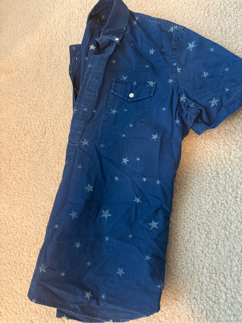 Men’s Polo Ralph Lauren star print half button up